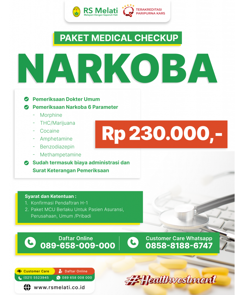 Paket Medical ChekUp Narkoba RS Melati Kota Tangerang
